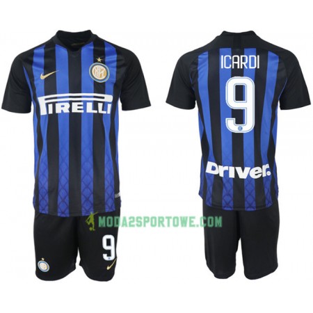 Koszulka Inter Mediolan ICARDI 9 Dziecięcy Domowe Stroje Piłkarskie 2018/19 Krótki Rękaw